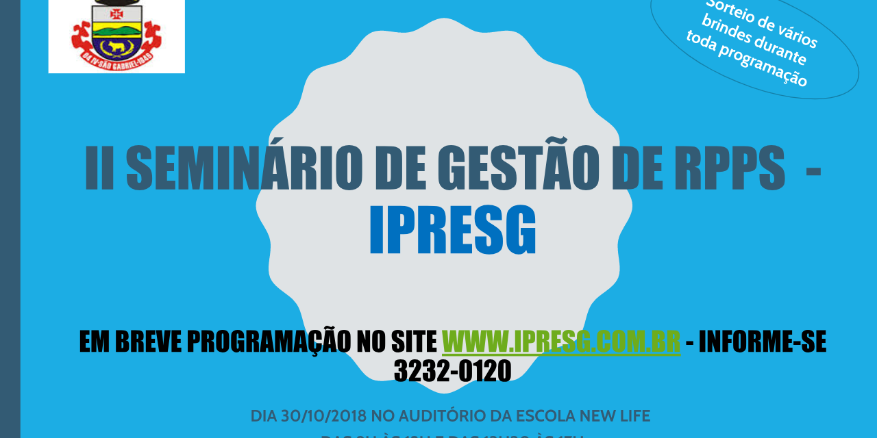 Divulgação seminário 2018